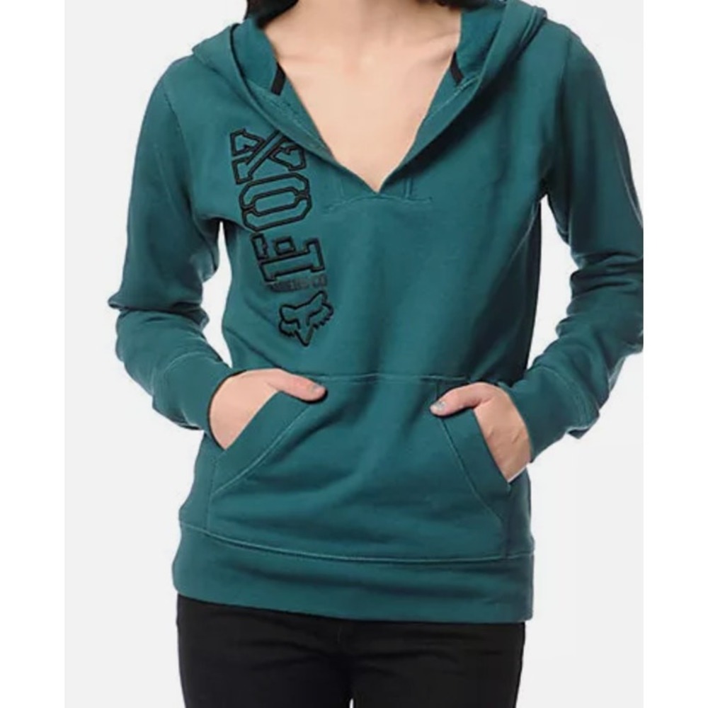 FOX JRS WOMEN'S HOODIE FLEECE  KANGAROO POCKETS SIZE M‎
